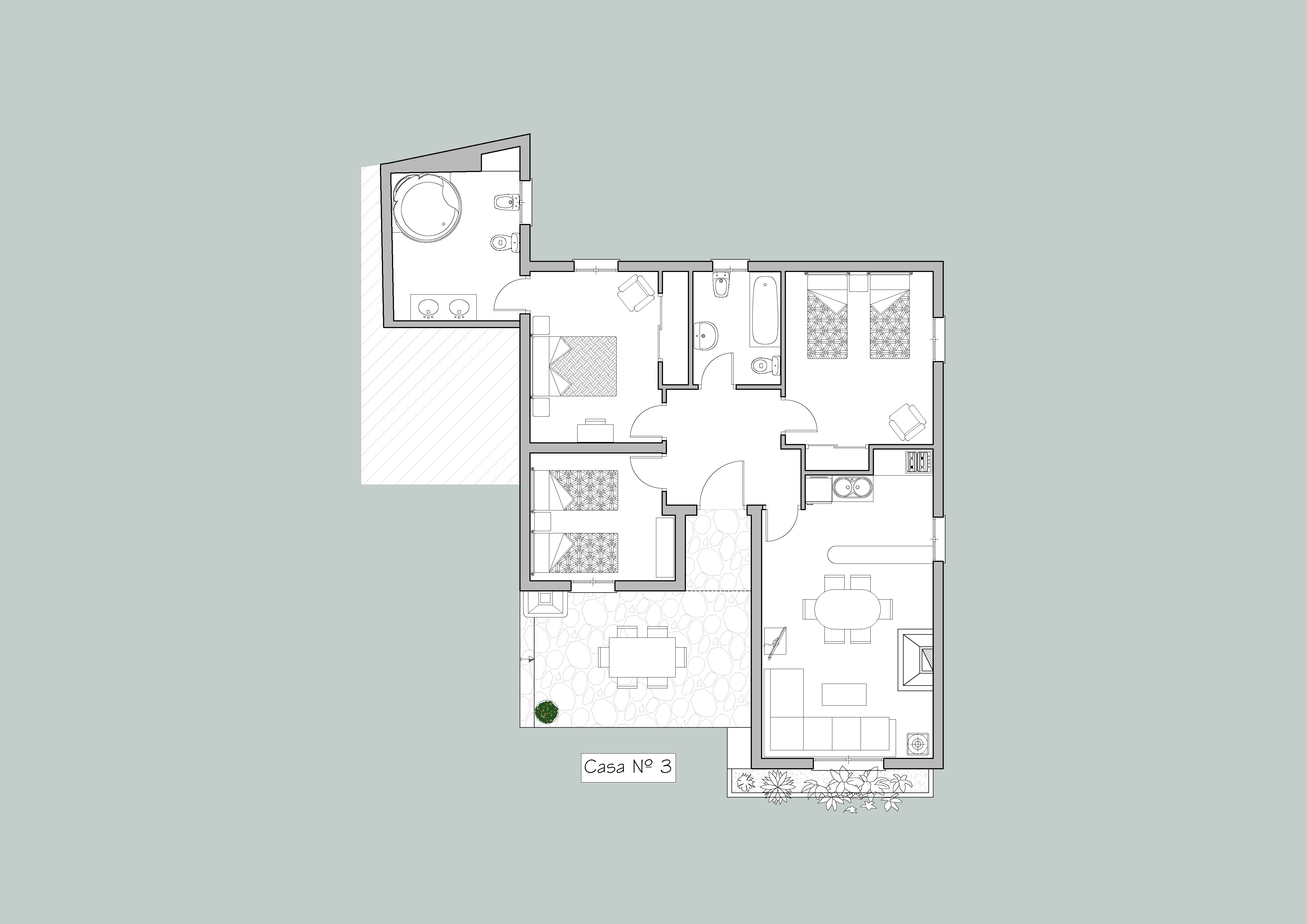 Plano de la Casa Nº3 de Balcón de Válor Plano de la Casa Nº3 de Balcón de Válor