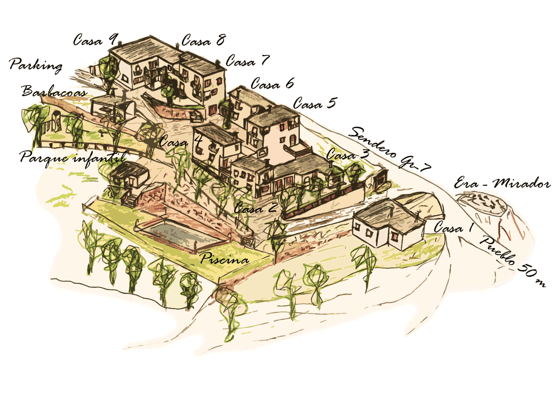 Plano de los alojamientos rurales Balcón de Válor